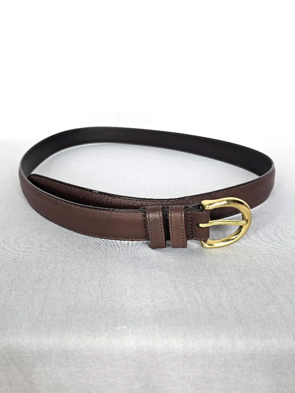 Coach 8400 Brown Leather Belt | Solid Brass Buckle | Size Large